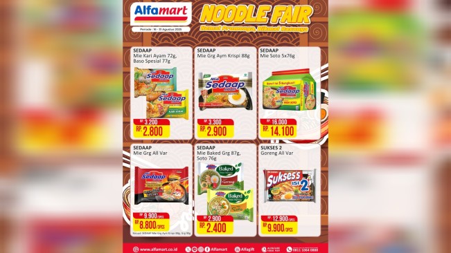 Promo Noodle Fair di Alfamart. [Instagram]